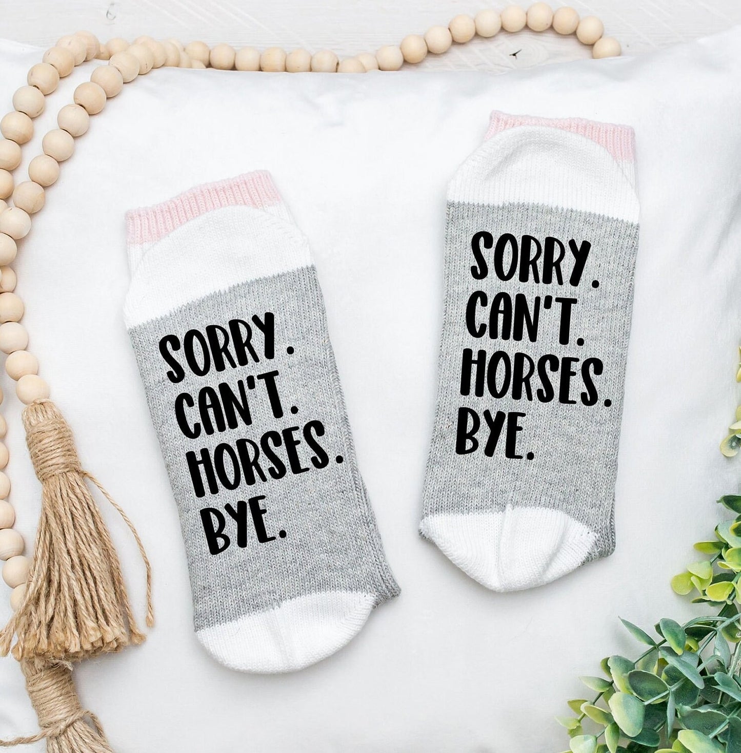 Horse Lover Socks, Horse Lover Gift, Sorry Can't Horses Bye Socks, Farm Girl Shirt, Horse Girl Socks, gift for equestrian