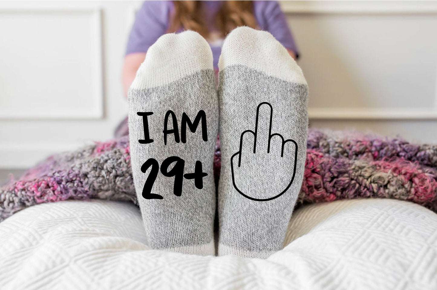 J'ai 29 ans et plus chaussettes d'anniversaire majeur