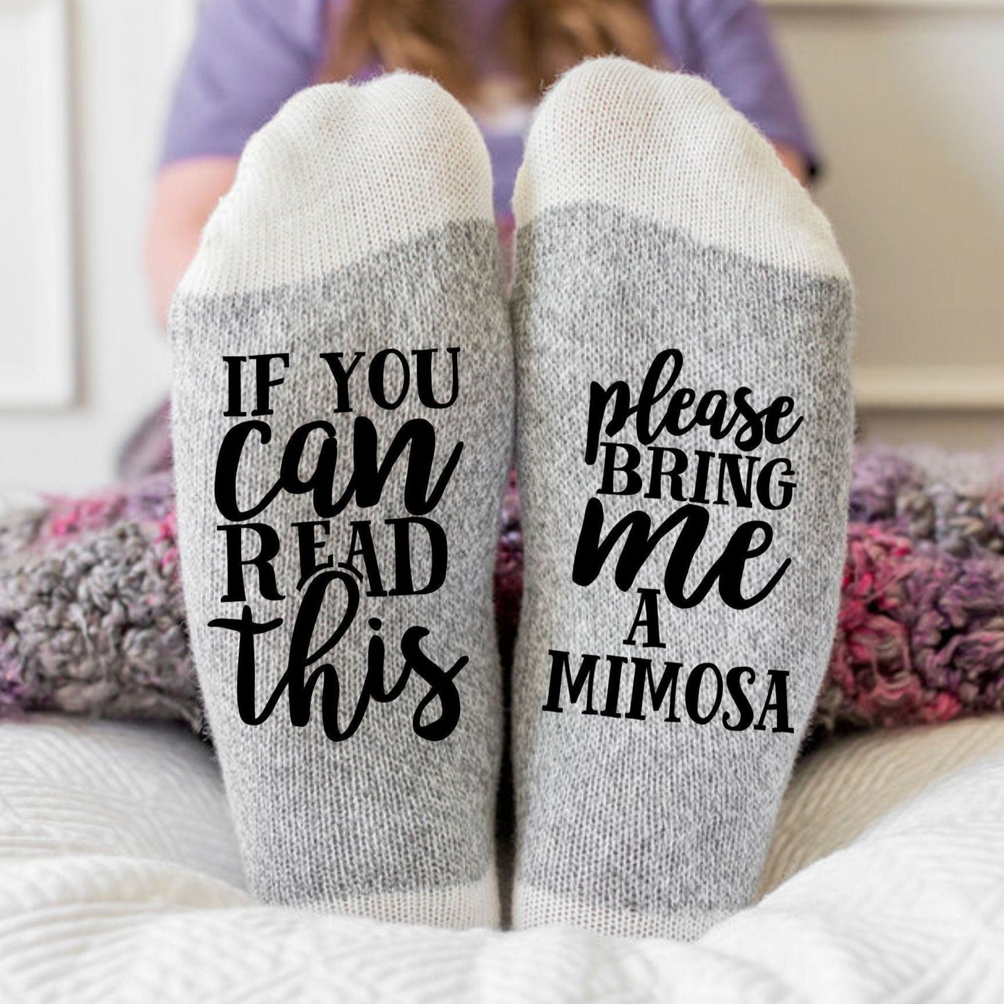 Si vous pouvez lire ceci, apportez-moi des chaussettes MIMOSA