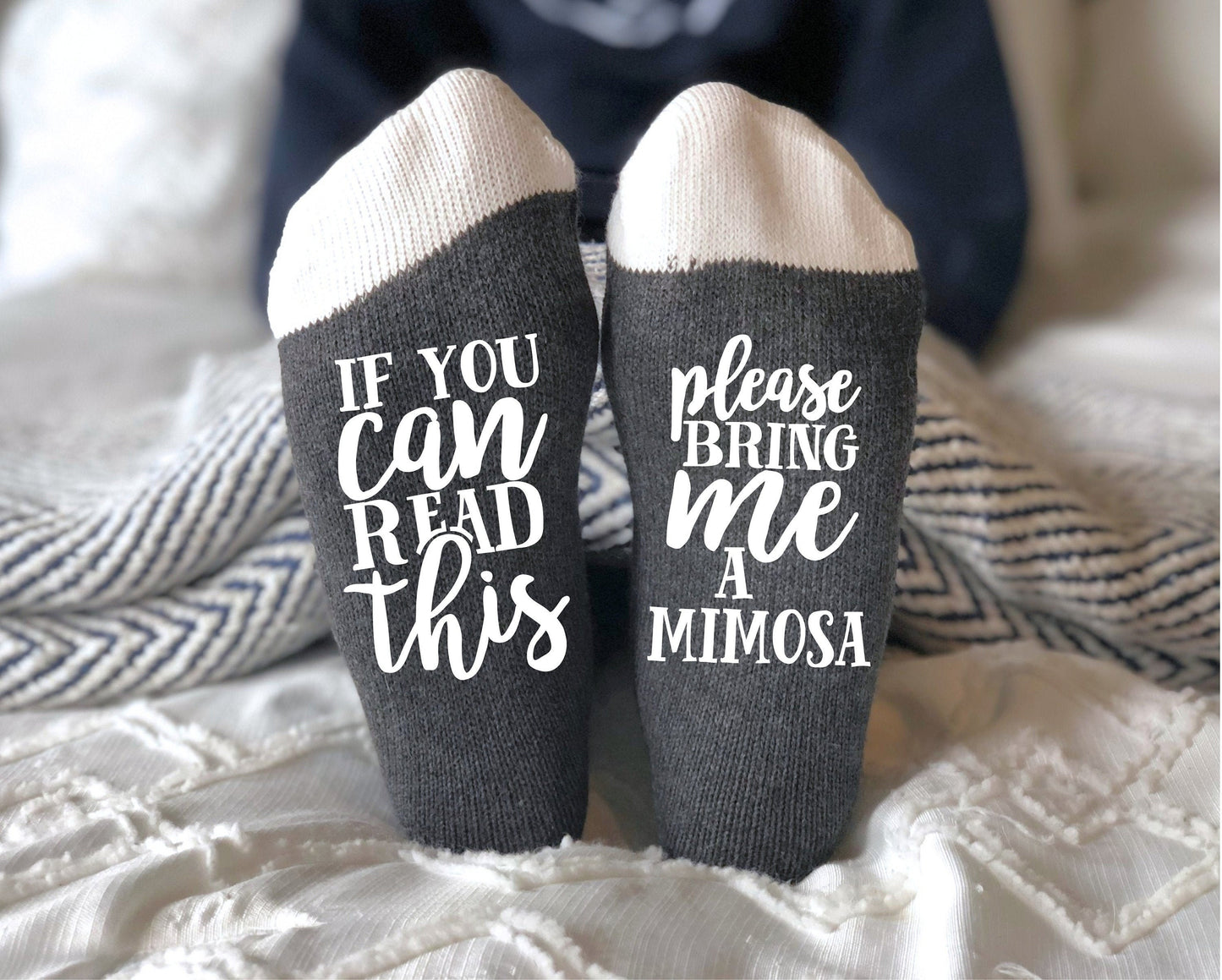 Si vous pouvez lire ceci, apportez-moi des chaussettes MIMOSA