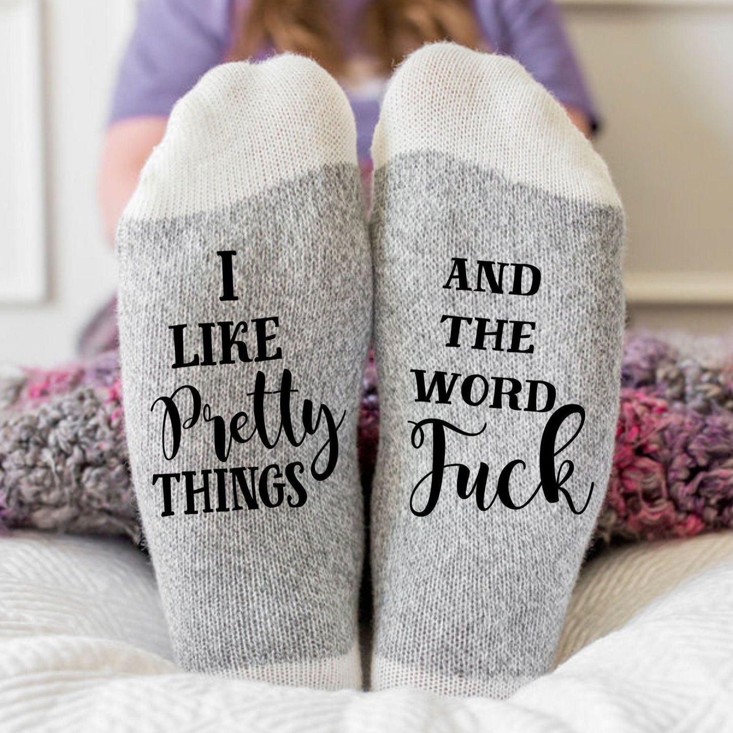 J'aime les jolies choses et le mot Fuck Socks