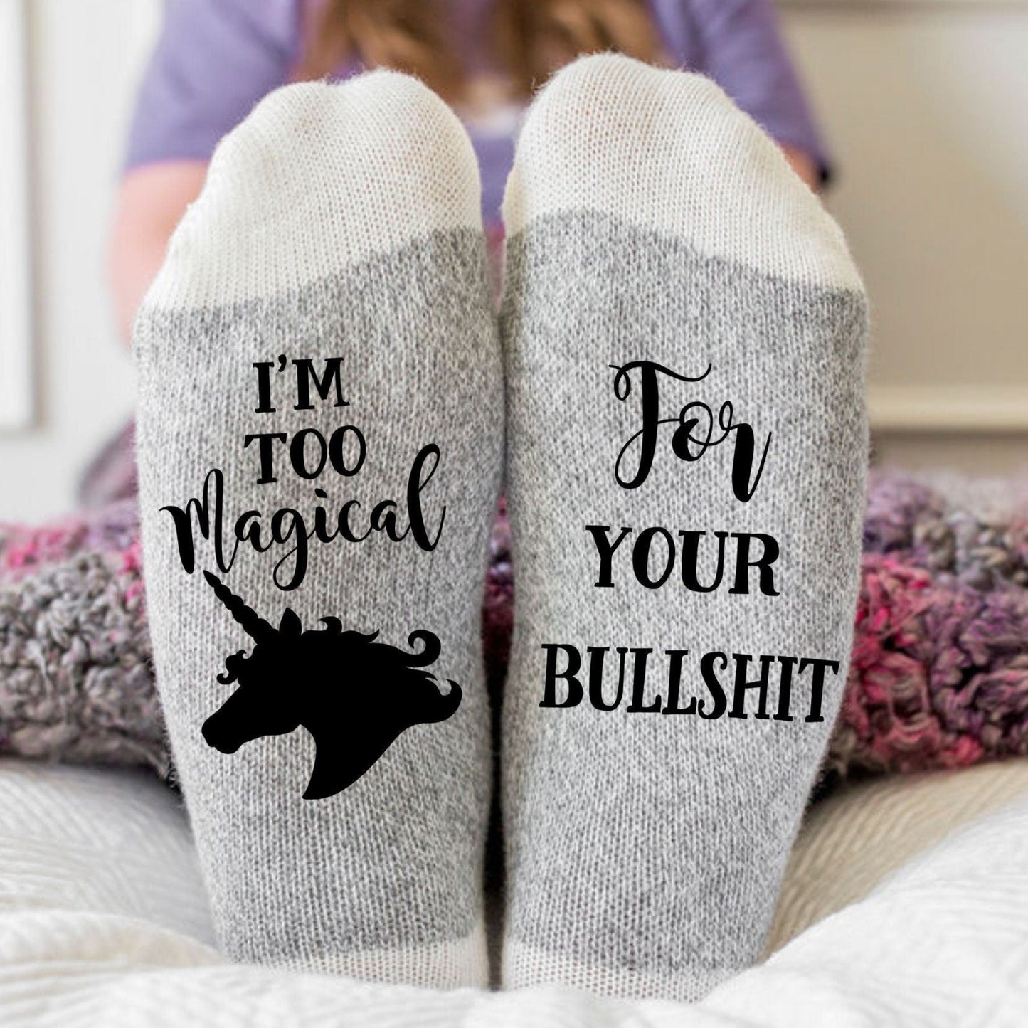Je suis trop magique pour tes conneries de licorne Chaussettes