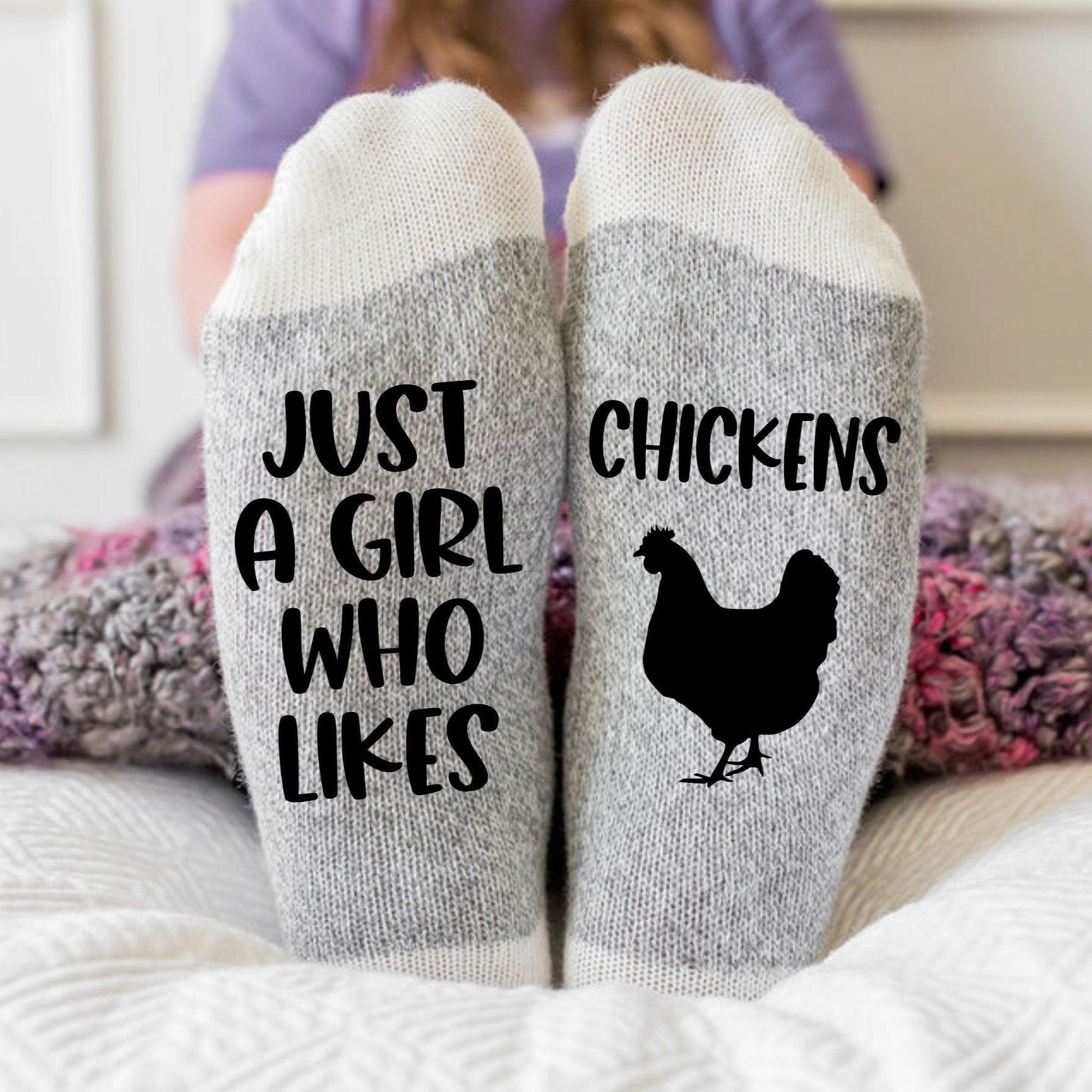 Just A Girl Who Likes Chickens Socks