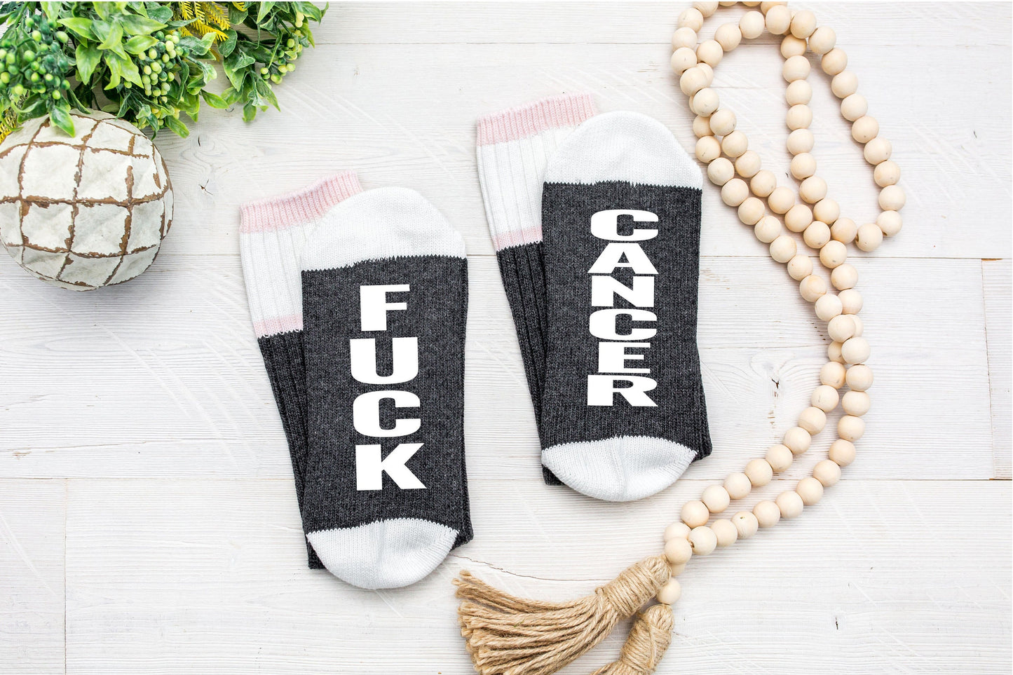 Fuck Cancer Socks