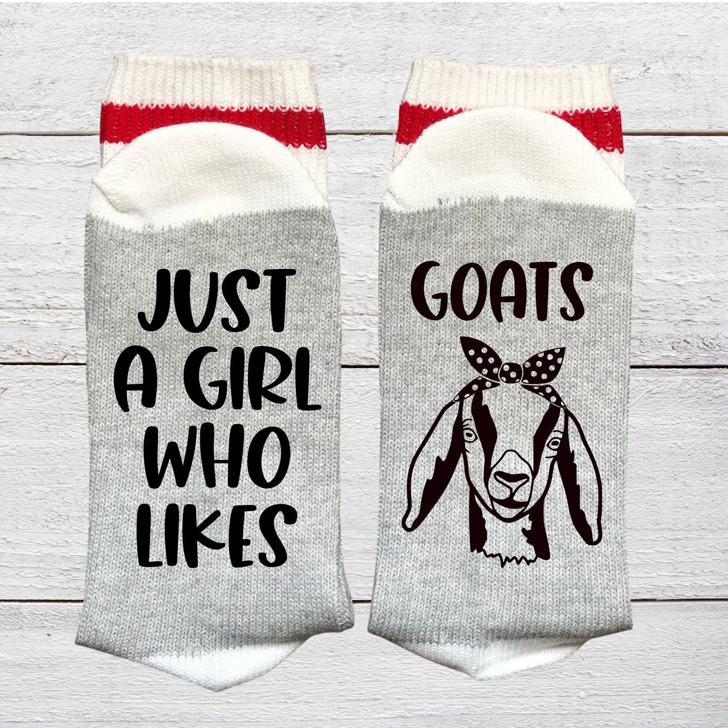 Juste une fille qui aime les chaussettes de chèvre