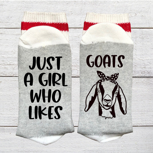 Juste une fille qui aime les chaussettes de chèvre