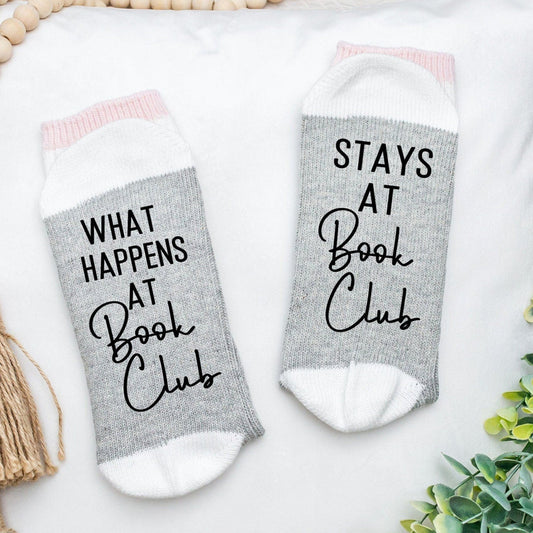What Happens at Book Club Stays at Book Club, Funny Book Club Socks