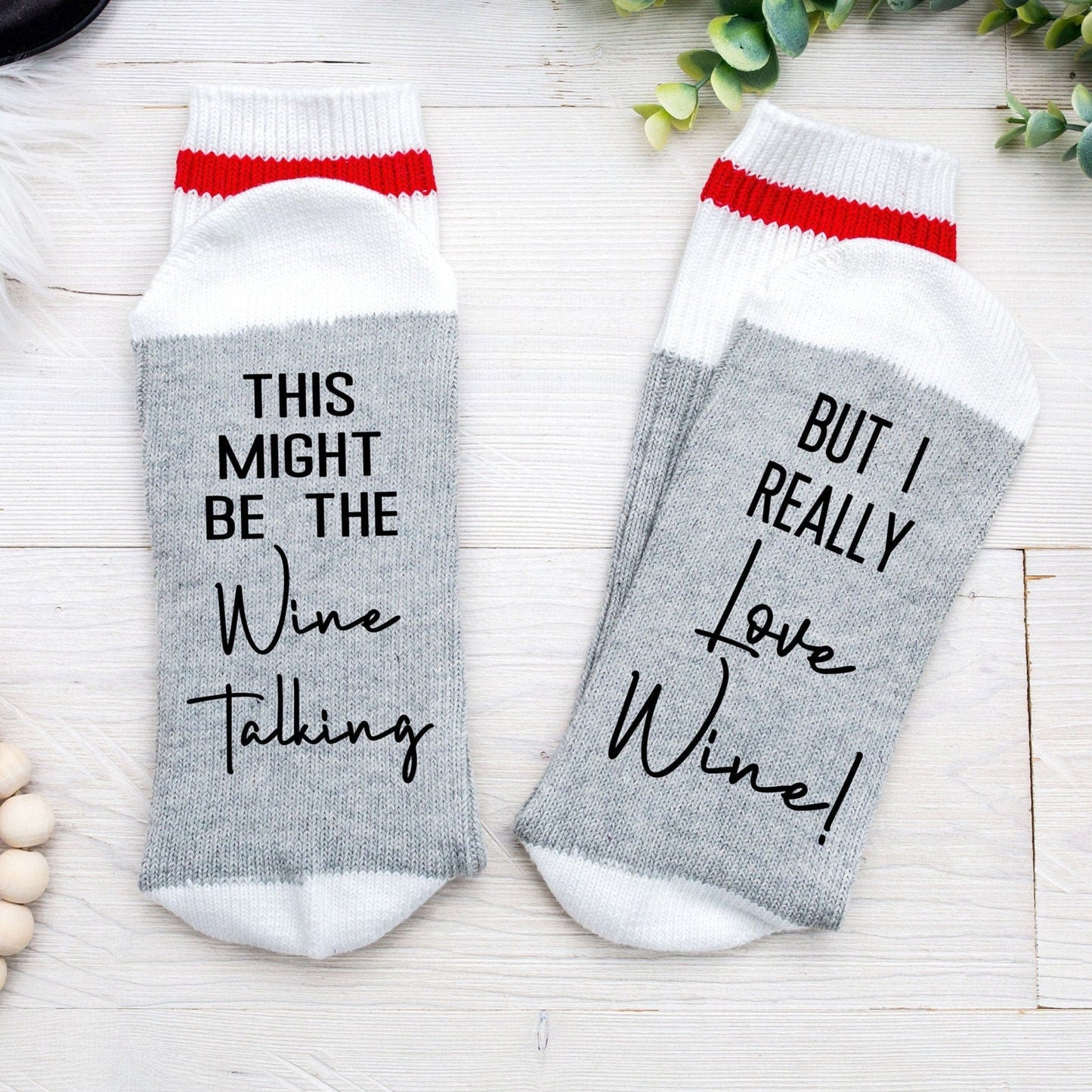 Chaussettes à vin, c'est peut-être le vin qui parle mais j'aime vraiment les chaussettes à vin