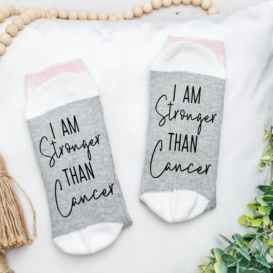 I am STRONGER than CANCER Socks