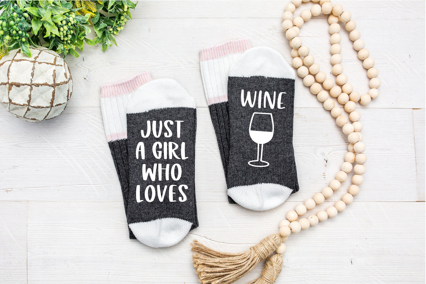 Juste une fille qui aime le vin Chaussettes