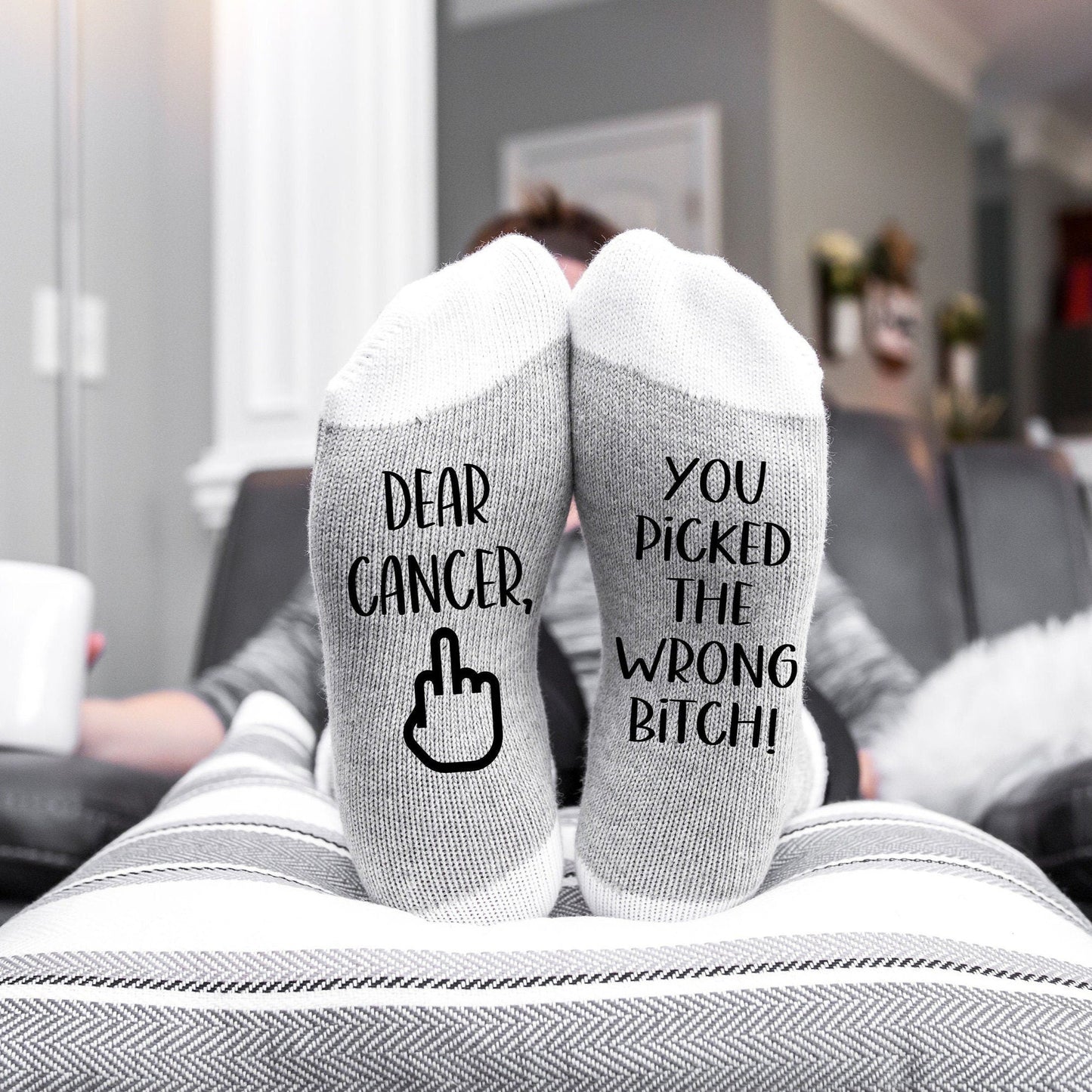 Dear Cancer, You picked the wrong bitch socks
